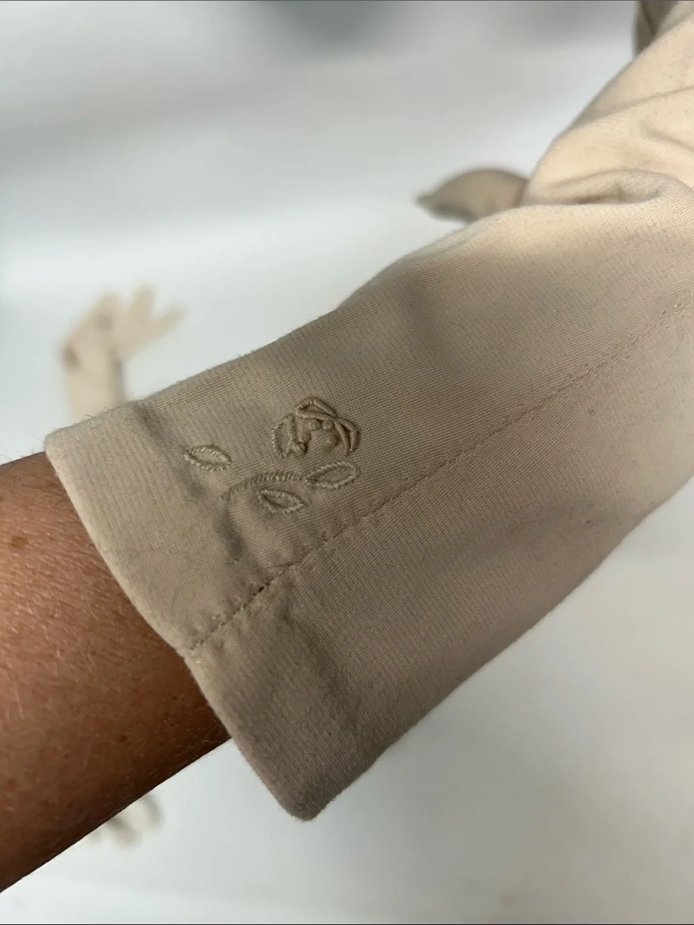 Vintage Beige Long Dress Gloves